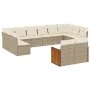 Garden sofa and cushion set 12 pieces beige synthetic rattan by , Garden sets - Ref: Foro24-3228123, Price: 783,17 €, Discoun...