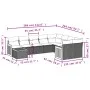 Garden sofa set 10 pieces with black synthetic rattan cushions by , Garden sets - Ref: Foro24-3227995, Price: 575,89 €, Disco...