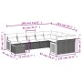 Gartensofa-Set 10-teilig mit schwarzen synthetischen Rattankissen von , Gartensets - Ref: Foro24-3227995, Preis: 546,85 €, Ra...