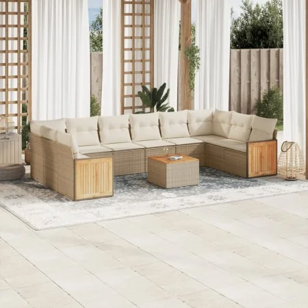 11-piece garden sofa set with beige synthetic rattan cushions by , Garden sets - Ref: Foro24-3228011, Price: 704,20 €, Discou...