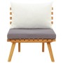 Garden chair with solid acacia wood cushions by vidaXL, Modular outdoor sofas - Ref: Foro24-46671, Price: 83,13 €, Discount: %
