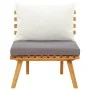Garden chair with solid acacia wood cushions by vidaXL, Modular outdoor sofas - Ref: Foro24-46671, Price: 81,49 €, Discount: %