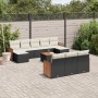 11-teiliges Gartensofa-Set und schwarze synthetische Rattankissen von , Gartensets - Ref: Foro24-3228100, Preis: 555,11 €, Ra...