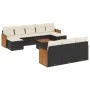 11-piece garden sofa set and black synthetic rattan cushions by , Garden sets - Ref: Foro24-3228100, Price: 601,52 €, Discoun...
