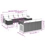 11-piece garden sofa set and black synthetic rattan cushions by , Garden sets - Ref: Foro24-3228100, Price: 573,93 €, Discoun...