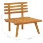 Garden chair with solid acacia wood cushions by vidaXL, Modular outdoor sofas - Ref: Foro24-46671, Price: 81,49 €, Discount: %
