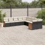 Set de sofás de jardín 10 pzas cojines ratán sintético negro de , Conjuntos de jardín - Ref: Foro24-3228030, Precio: 598,39 €...