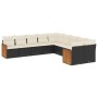 Gartensofa-Set 10-teilig mit schwarzen synthetischen Rattankissen von , Gartensets - Ref: Foro24-3228030, Preis: 549,96 €, Ra...