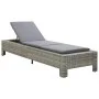 Lounger with gray synthetic rattan cushion by vidaXL, Loungers - Ref: Foro24-46236, Price: 162,58 €, Discount: %