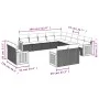 Gartensofa- und Kissenset 13-teilig aus schwarzem synthetischem Rattan von , Gartensets - Ref: Foro24-3228204, Preis: 916,66 ...