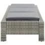 Lounger with gray synthetic rattan cushion by vidaXL, Loungers - Ref: Foro24-46236, Price: 162,58 €, Discount: %