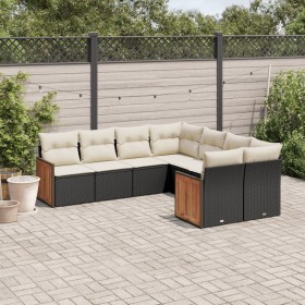 8-piece garden sofa set and black synthetic rattan cushions by , Garden sets - Ref: Foro24-3228233, Price: 457,32 €, Discount: %