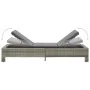 Lounger with gray synthetic rattan cushion by vidaXL, Loungers - Ref: Foro24-46236, Price: 162,58 €, Discount: %