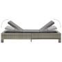 Sonnenliege mit synthetischem Rattankissen grau von vidaXL, Liegen - Ref: Foro24-46236, Preis: 173,53 €, Rabatt: %