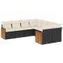 8-piece garden sofa set and black synthetic rattan cushions by , Garden sets - Ref: Foro24-3228233, Price: 443,07 €, Discount: %