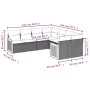 8-piece garden sofa set and black synthetic rattan cushions by , Garden sets - Ref: Foro24-3228233, Price: 481,12 €, Discount: %