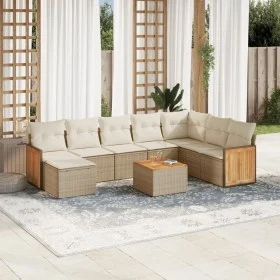 9-piece garden sofa set with beige synthetic rattan cushions by , Garden sets - Ref: Foro24-3227934, Price: 589,51 €, Discoun...
