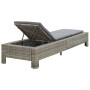 Sonnenliege mit synthetischem Rattankissen grau von vidaXL, Liegen - Ref: Foro24-46236, Preis: 173,53 €, Rabatt: %