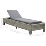 Lounger with gray synthetic rattan cushion by vidaXL, Loungers - Ref: Foro24-46236, Price: 162,58 €, Discount: %