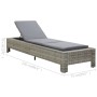 Sonnenliege mit synthetischem Rattankissen grau von vidaXL, Liegen - Ref: Foro24-46236, Preis: 173,53 €, Rabatt: %