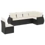 6-piece garden sofa set and black synthetic rattan cushions by , Garden sets - Ref: Foro24-3221425, Price: 397,78 €, Discount: %