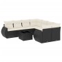 8-piece garden sofa set and black synthetic rattan cushions by , Garden sets - Ref: Foro24-3221155, Price: 516,03 €, Discount: %