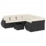 8-piece garden sofa set and black synthetic rattan cushions by , Garden sets - Ref: Foro24-3221155, Price: 554,68 €, Discount: %