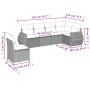 6-piece garden sofa set and black synthetic rattan cushions by , Garden sets - Ref: Foro24-3221425, Price: 364,16 €, Discount: %
