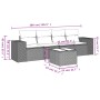 5-piece garden furniture set and black synthetic rattan cushions by , Modular outdoor sofas - Ref: Foro24-3222284, Price: 340...