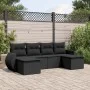 6-piece garden sofa set and black synthetic rattan cushions by , Modular outdoor sofas - Ref: Foro24-3221714, Price: 372,37 €...