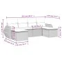 6-piece garden sofa set and black synthetic rattan cushions by , Modular outdoor sofas - Ref: Foro24-3221714, Price: 372,37 €...