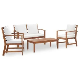 Garden furniture 4 pieces with cushions solid acacia wood by vidaXL, Garden sets - Ref: Foro24-47283, Price: 401,42 €, Discou...