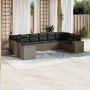 10-piece garden sofa set with gray synthetic rattan cushions by , Garden sets - Ref: Foro24-3223069, Price: 611,61 €, Discoun...
