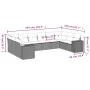 10-piece garden sofa set with gray synthetic rattan cushions by , Garden sets - Ref: Foro24-3223069, Price: 612,30 €, Discoun...