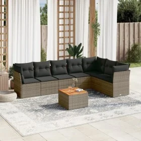8-piece garden sofa set and gray synthetic rattan cushions by , Garden sets - Ref: Foro24-3223680, Price: 453,94 €, Discount: %
