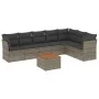 8-piece garden sofa set and gray synthetic rattan cushions by , Garden sets - Ref: Foro24-3223680, Price: 453,94 €, Discount: %