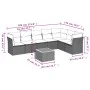 8-piece garden sofa set and gray synthetic rattan cushions by , Garden sets - Ref: Foro24-3223680, Price: 453,94 €, Discount: %