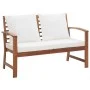 Muebles de jardín 4 piezas con cojines madera maciza de acacia de vidaXL, Conjuntos de jardín - Ref: Foro24-47283, Precio: 40...