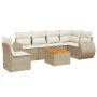 7-piece garden sofa set and beige synthetic rattan cushions by , Garden sets - Ref: Foro24-3225029, Price: 511,54 €, Discount: %
