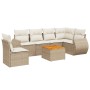 Set sofás de jardín 7 piezas y cojines ratán sintético beige de , Conjuntos de jardín - Ref: Foro24-3225029, Precio: 481,07 €...