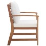 Garden furniture 4 pieces with cushions solid acacia wood by vidaXL, Garden sets - Ref: Foro24-47283, Price: 432,08 €, Discou...