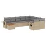 Gartensofa-Set mit beigen Kissen, 10-teilig, synthetisches Rattan von , Modulare Sofas für den Außenbereich - Ref: Foro24-322...
