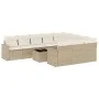 11-teiliges Gartensofa-Set mit beigen synthetischen Rattankissen von , Gartensets - Ref: Foro24-3219488, Preis: 714,57 €, Rab...