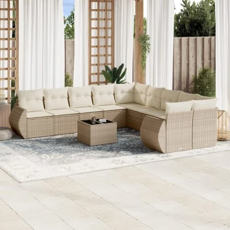 11-piece garden sofa set with beige synthetic rattan cushions by , Modular outdoor sofas - Ref: Foro24-3221917, Price: 769,15...