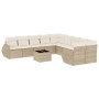 11-piece garden sofa set with beige synthetic rattan cushions by , Modular outdoor sofas - Ref: Foro24-3221917, Price: 724,57...