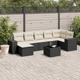 8-teiliges Gartensofa-Set und schwarze synthetische Rattankissen von , Gartensets - Ref: Foro24-3222885, Preis: 434,73 €, Rab...