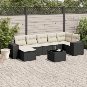 8-teiliges Gartensofa-Set und schwarze synthetische Rattankissen von , Gartensets - Ref: Foro24-3222885, Preis: 481,96 €, Rab...