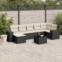 8-piece garden sofa set and black synthetic rattan cushions by , Garden sets - Ref: Foro24-3222885, Price: 434,73 €, Discount: %
