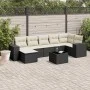 8-teiliges Gartensofa-Set und schwarze synthetische Rattankissen von , Gartensets - Ref: Foro24-3222885, Preis: 482,21 €, Rab...