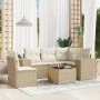 Garden sofa set with cushions 6 pieces beige synthetic rattan by , Garden sets - Ref: Foro24-3222577, Price: 450,70 €, Discou...